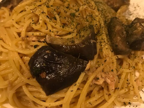 美味しいナスとツナの和風パスタ